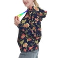 thumbnail image 2 of Lsque Flower Pattern Casual Women's Hoodie,Hooded Sweatshirt with Kangaroo Pocket,Pullover Hoodie with Eye-catching Drawstrings-XX-Large, 2 of 7
