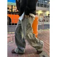 thumbnail image 2 of Pantalones de leopardo lavados retro Y2K New Harajuku, pantalones vaqueros holgados rectos de cintura alta de hip-hop, traje callejero punk para hombres, pantalones anchos góticos, 2 of 5