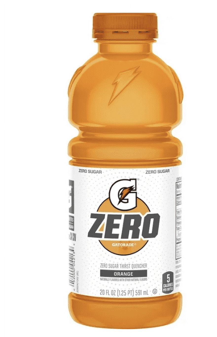 Gatorade Zero Variety Pack, Lemon lime + Orange,  Zero Sugar, 20 Fl Oz (Pack of 8)