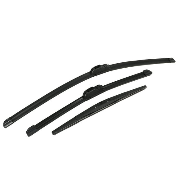 Unique Bargains 3 Pcs 26' 17' 14' Front Rear Windshield Wiper Blade Set Fit for Honda CR-V with J / U Hook Black