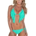 thumbnail image 5 of Baqcunre Swim Suits for Women 2024, Tassel Bikini Swimsuit with Beads with Rings Bikini Swimsuit Beach Fashion, Tankini Swimsuits for Women, Bikini Sets for Women White L, 5 of 9