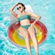 thumbnail image 1 of XTMPMY Asiento inflable con lentejuelas engrosadas para adultos 1 pieza Anillo de natación para agua al aire libre con portavasos Ideal para fiestas en la piscina junto al mar y ocio, 1 of 7