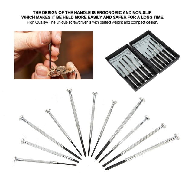 Juego de mini destornilladores de precisión para mesa de reparación de tornillos de 11 casos kit de herramientas de destornilladores de tornillo portátil para relojes de ANGGREK Otros