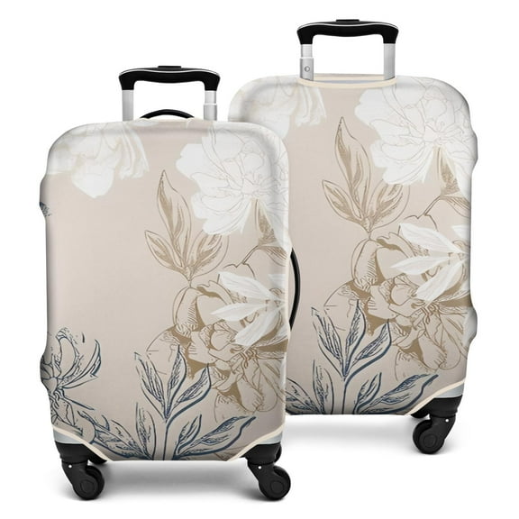 Travel Luggage Cover Suitcase Protector Fits 18-32 Inch Luggage Wheel Covers Patterned Travel Related Items Flower Luggage Protector Elastic Luggage Anti-scratch Suitcase Cover