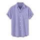 thumbnail image 1 of Mens Manga Corta Botón Abajo Camisas, Cuello de Vuelta Impresa Blusa, Top de Verano de la Moda Casual, 1 of 9