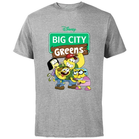 Disney Channel Big City Greens - Short Sleeve Cotton T-Shirt for Adults -Customized-Athletic Heather
