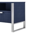 thumbnail image 6 of Nicole Miller Jaheim Faux Shagreen TV Stand with 3 Drawers, 55"L, Navy/Chrome, 6 of 7
