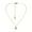 Golden, variant on Eosunjian Women Sun Pendant Necklace Stainless Steel Adjustable Extended Chain Charm Necklace Jewelry Accessories Golden