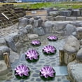 thumbnail image 4 of PPgejGEK 6 Pack LED Floating Lotus Flower Water Induction Light Night Light for Pool Pond Garden Decor Waterproof Rotating 15cm Warm White, 4 of 6