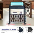 thumbnail image 4 of Organizer and Storage Stand Compatible with Cricut Machines,Craft Organizer and Storage Rolling Cart with Fabric Drawer & Hook, 47 Vinyl Roll Holder for Home Crafting Workstation Room, 4 of 7