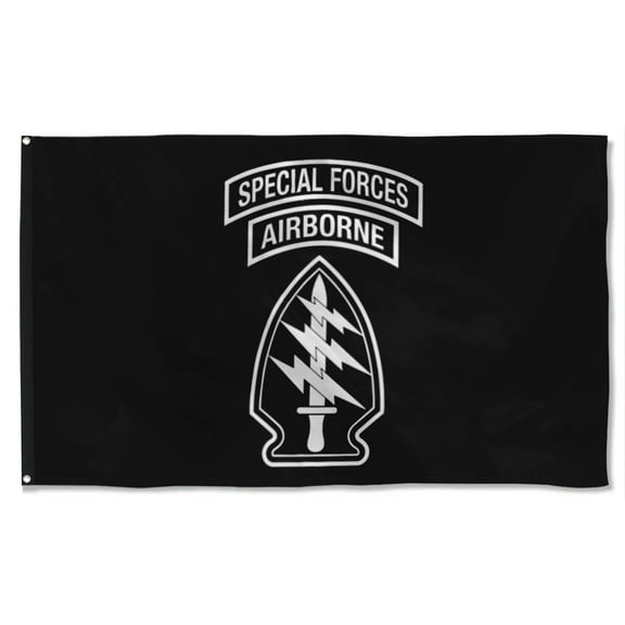 Cayyon Special Forces Black And White Flag 3x5Feet Military Banner with 2 Brass Grommets