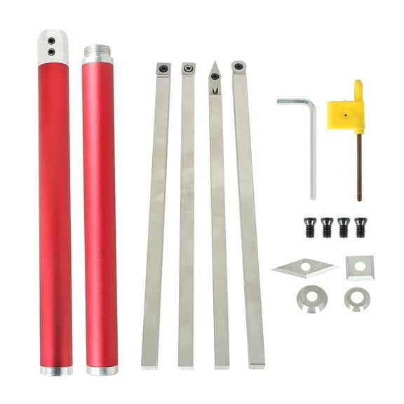 findmall 6Pcs Carbide Wood Turning Tools W/ 4 Replace Inserts For Lathe Finisher