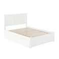 thumbnail image 4 of Madison Platform Bed with Flat Panel Foot Board and Twin Size Urban Trundle Bed in White, Twin, 4 of 7