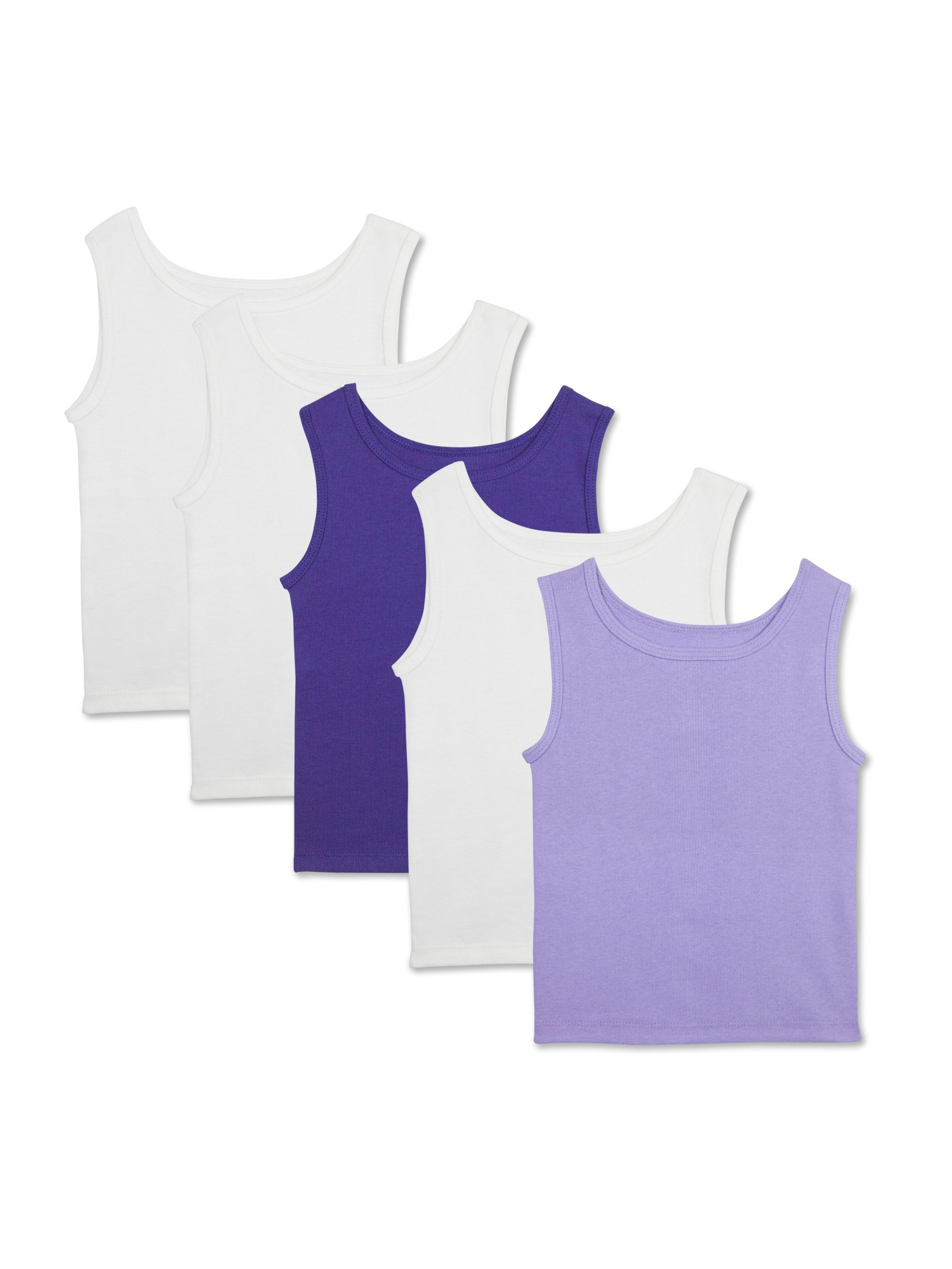 Assorted Layering Tank Undershirts, 5 Pack (Toddler Girl)