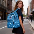 thumbnail image 4 of KUIFORTI Shark Blue Print Boys Backpack Kids Bookbag Durable Wear Resistant School Bag Adjustable Straps for Elementary Middle School, 4 of 7