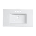 thumbnail image 3 of Saint Birch 32" Single White Ceramic Bathroom Vanity Top With Sink, 3 of 4