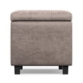 thumbnail image 5 of Cosmopolitan 34" Transitional Rectangle Ottoman in Gray Taupe Faux Leather, 5 of 13