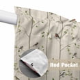 thumbnail image 4 of Sparrow Swag Valances for Windows 2 Pack, Kitchen Window Curtains 36 Inch Length, Spring Birds on The Branches Retro Country Beige Privacy Swag Curtains for Living Room/Bathroom 36"x36", 4 of 8
