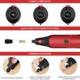 thumbnail image 2 of KKNOON 170W Variable Speed Rotary Tool Kit, 8000-35000 RPM Multi-Tool with 85-Piece Accessories, Flexible Shaft & Portable Storage Case, Red Electric Grinder for Craft Projects, DIY Creations, US, 2 of 6