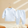 thumbnail image 2 of HXWCHs Toddler Baby Boy Fall Winter Outfits Long Sleeve Sweatshirt Pullover Pants 2Pcs Clothes Sets Size: 3-4 Years Light Blue, 2 of 3