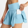 thumbnail image 4 of Xyxonk Skirts for Women High Rise Tennis Skirts with Pockets Athletic Skorts Running Workout Skirt Summer Cute Short Skirt Sky Blue S, 4 of 5