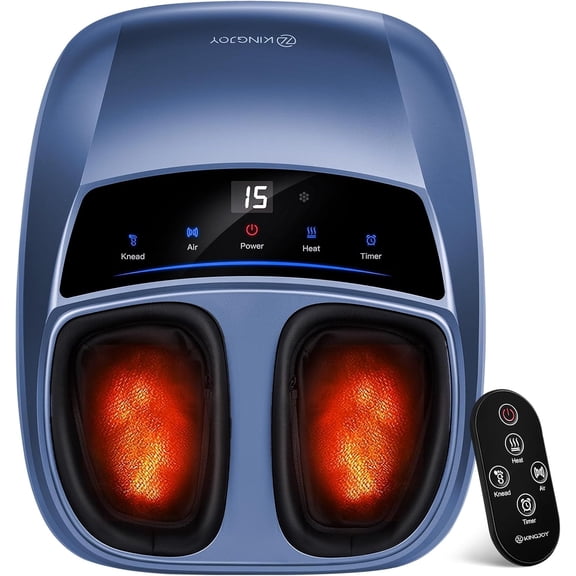 Easezen Foot Massager with Heat, Deep Kneading Shiatsu Foot Machine with Remote , Fits Up to Men Size 14, Gifts for Women Men