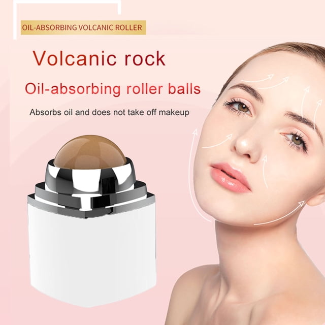 TopLLC Perles Absorbant les Volcaniques, Rouleau d'Aspiration Facial Amovible et Portable
