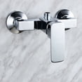thumbnail image 2 of Highly Reflective Mirror Finish Shower Faucet, Ergonomic Widened Handle Comfortable Grip For Wall Mounted Installation, 2 of 5