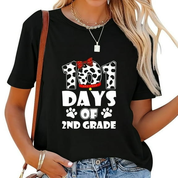 Happy 101 Days School 2nd Grade Dog 100 Days Smarter Student T-Shirt