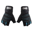 thumbnail image 1 of Guantes de ciclismo de medio dedo Guantes de ciclismo Guantes de ciclismo Negro + azul claro L, 1 of 9