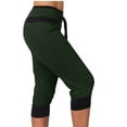 thumbnail image 6 of XIAfhje Capri Pants For Women Drawstring Elastic Waist Mid Rise Yoga Leggings Lounge Pants Lightweight Cozy Gym Pants 2024 Summer Casual Athletic Jogger Pant, 6 of 6