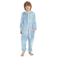 thumbnail image 2 of Soft Big Kids Onesie Pajamas Cozy Loose-Fit Jumpsuits for kids with Pockets for Christmas Lounge & Play Delicate Snowflakes Patter, 2 of 8