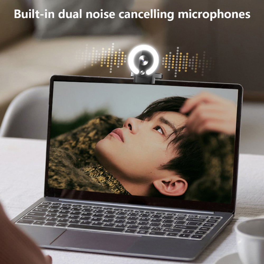 4K Webcam Streaming Camera For Live Broadcasting Usb Camera with Microphone for Computer - Fill Light HD 1080P
