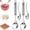 2sets, variant on Meatball Spoon Maker, Stainless Steel Meatball Maker Spoon, Long Handle Kitchen Tool with Hanging Hole for Homemade Meatball Preparation