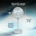 thumbnail image 3 of Hurricane Supreme 16 in. 3 Speed Oscillating Stand Up Fan w/Remote, White, 3 of 12