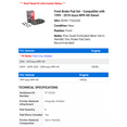 thumbnail image 2 of Front Brake Pad Set - Compatible with 1999 - 2018 Isuzu NPR-HD Diesel 2000 2001 2002 2003 2004 2005 2006 2007 2008 2009 2010 2011 2012 2013 2014 2015 2016 2017, 2 of 2