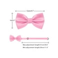 thumbnail image 2 of INSPIRE CHIC Men's Grids Patterned Solid Color Adjustable Pre-tied Bow Tie Pink, 2 of 4