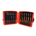 thumbnail image 3 of DOLITY Metric SAE Thread Tap Drill Bits Set Combination Drill Tap for Tapping Deburring 12Pcs Metric Blue, 3 of 7