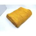 thumbnail image 2 of diagonal  design mustard knit  throw, 50 x 60"., 2 of 6