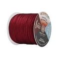 thumbnail image 2 of Mandala Crafts Nylon Satin Cord, Rattail Trim Thread for Chinese Knotting, Kumihimo, Beading, Macramé, Jewelry Making, Sewing (0.8mm 109 Yards, Maroon), 2 of 4
