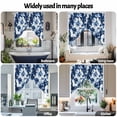 thumbnail image 6 of Navy Blue Swag Curtain Valance for Windows, Flower Blooming Watercolor Ink Floral Botanical Window Treatments Short Swag Topper for Kitchen Windows Bathroom Bedroom, 36"x63", 6 of 8