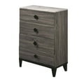 thumbnail image 2 of Benjara 4 Drawer Wooden Chest with Grains and Angled Legs, Gray-Color:Gray, 2 of 6