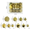 thumbnail image 4 of 50-Pack Christmas Ball Ornaments Set - Assorted Hollow, Glitter & Glossy Balls for Tree Decor, Wreaths, Garlands - Durable Plastic Holiday Decorations, 4 of 5