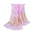 thumbnail image 2 of Women's Elegant Solid Color Scarf Lightweight Comfortable Shawl for Daily Casual & Formal Occasions Light Purple One Size, 2 of 3