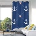 thumbnail image 5 of Coolnut Blackout Curtains Farmhouse Curtains for Window Treatments 84 inches Length Anchor Pattern Love Vertical Blinds Room Darkening Curtains, 5 of 7
