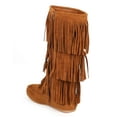 thumbnail image 3 of Pierre Dumas DD23 Women Suede Knee High Moc Toe Fringe Moccasin Boot, 3 of 5
