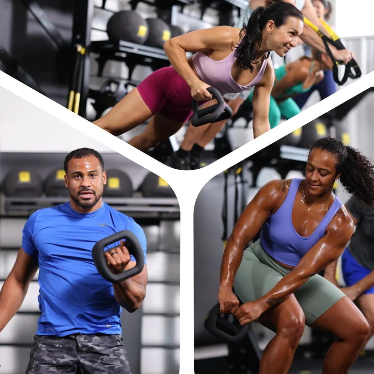 TRX YBell Neo Series 3-in-1 Kettlebell, Dumbbell and Push Up Bar Workout Equipment | Commercial Grade Neoprene Coated Surface | Perfect for Strength Training & Conditioning Workouts | 10lbs