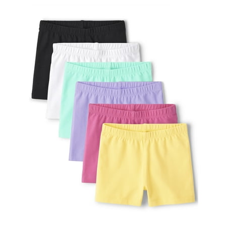 The Children's Place Girls Pull-On Everyday Cartwheel Short, 6-Pack, Sizes XS-XXL