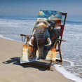 thumbnail image 4 of Animal Elephant  Beach Towel Swim  Pool Yoga Gym Sports, 4 of 8