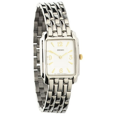 Women's White Dial Rectangular Watch
